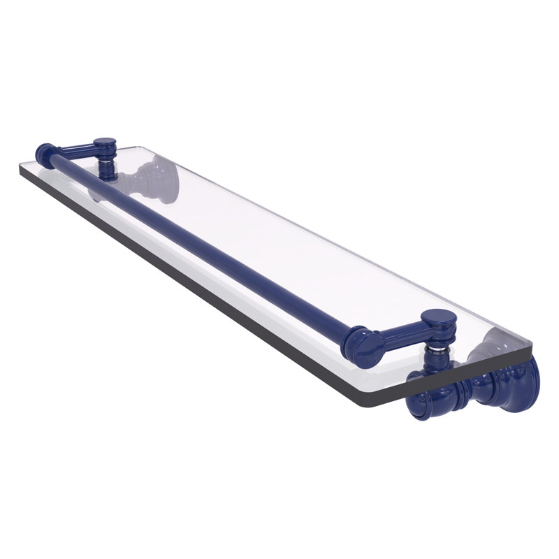 Tablette flottante Carolina, H 3,3 po x l 22 po x P 5,54 po, Bleu méditerranéen