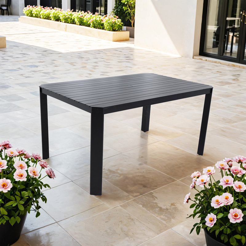 Table de salle à manger d'extérieur en aluminium Modern