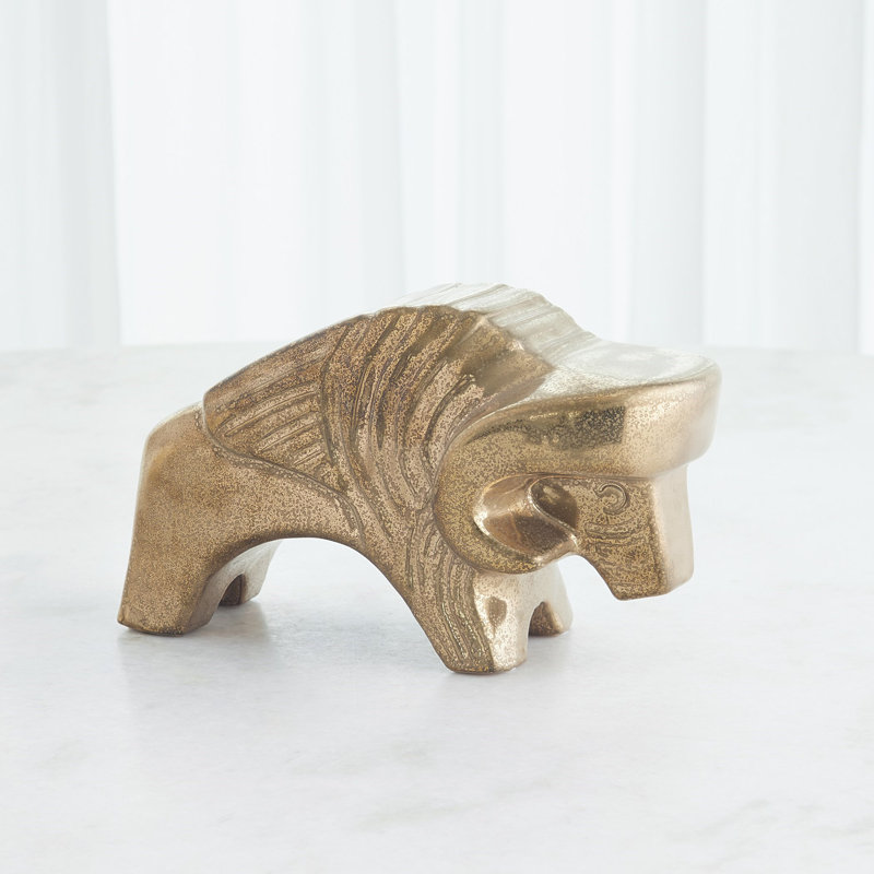 Les Animaux-Bison, Doré antique mat