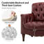 Fauteuil en cuir capitonné Annja-79522923