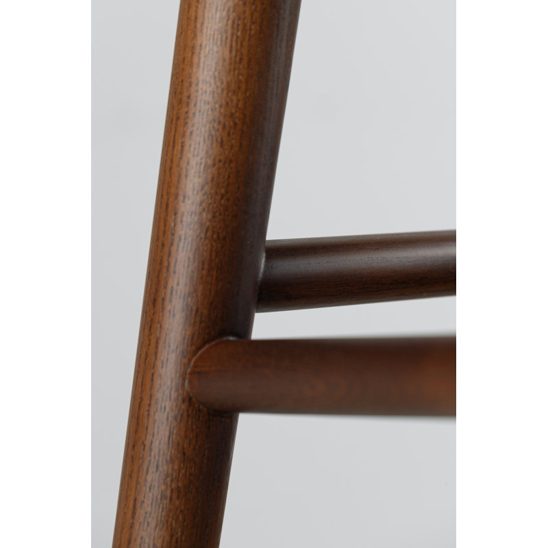 Anvil Chair With Back, Bar Stool (31” Seat Height), Matte Brown