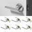 Levier de porte de passage Brio de style moderne dissimulé pour (couloir et garde-robe) - Style minimaliste élégant en chrome-114645594