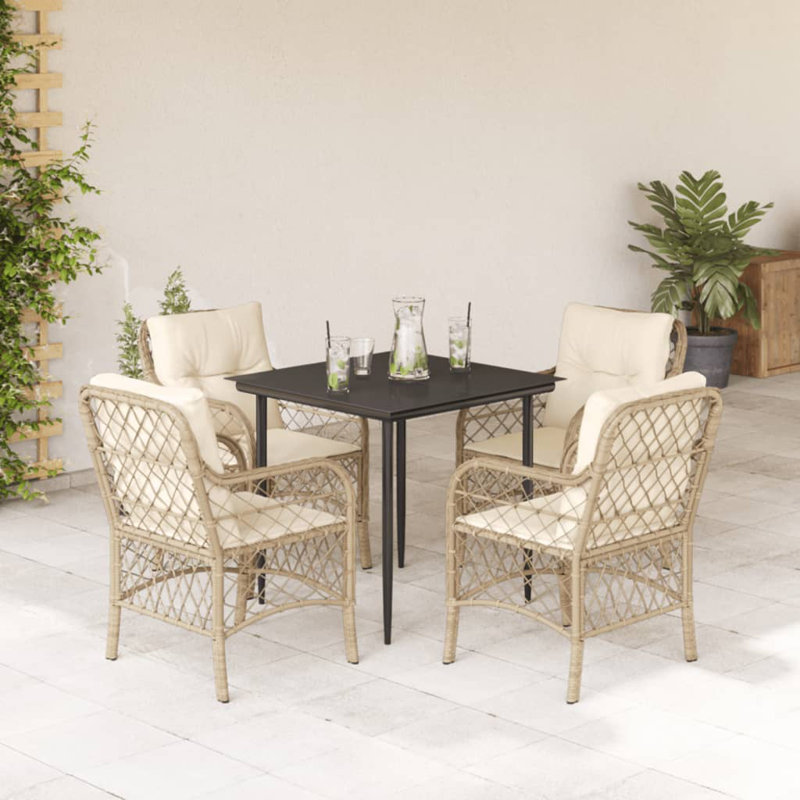 Ensemble bistro avec coussins 3 pièces Latitude Run®, Beige