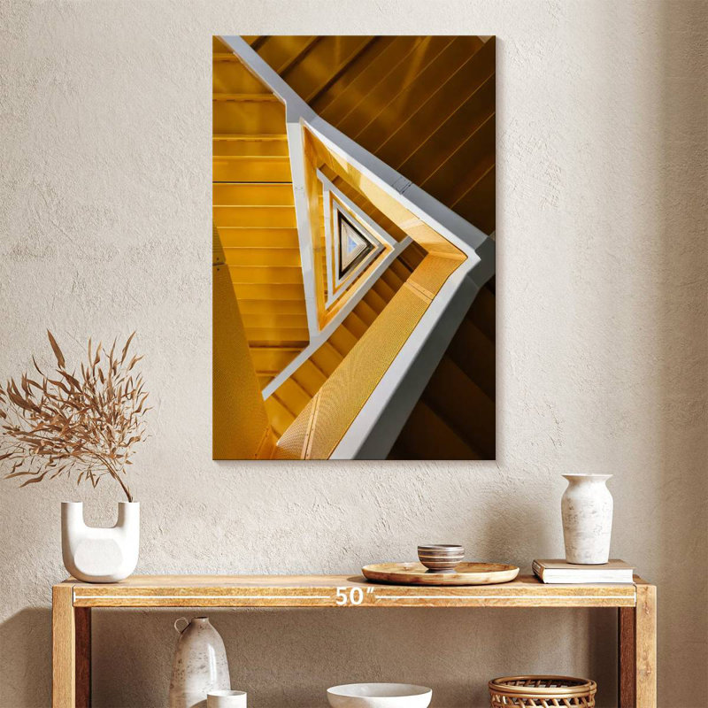 Lilie Yellow Triangular Staircase, 30" H x 20" W