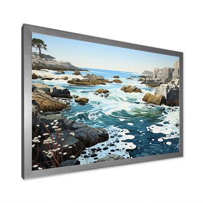 Paysage de plage sauvage IV sur toile