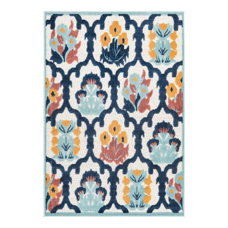 Hartin Indoor/Outdoor Rug Ivory, Rectangle 4' x 6'