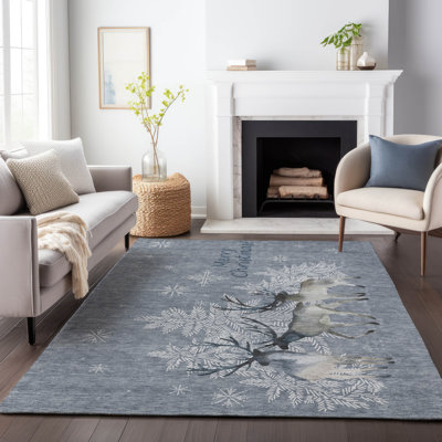 Premium Machine Washable Cerrito AMF213 Ash Rug