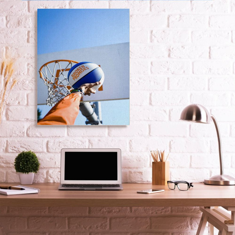 « Slam Dunk Basketball posture Broken promesse »-impression d’art graphique, Wrapped Canvas, 48" H x 36" W x 1.5" D