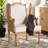 Alisson Upholstered Rattan and Bayur Wood Armchair