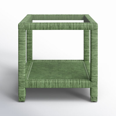 Graham Glass Top End Table with Storage by Birch Lane