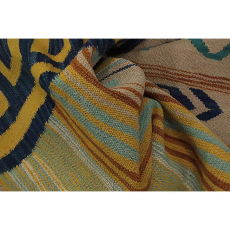 Tapis géométrique kilim 5 x 7