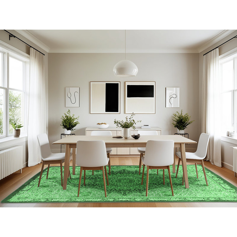 Macala Washable Oriental Indoor Rug, Rectangle 7' x 10'