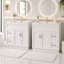 Ensemble de meuble-lavabo avec tiroirs et tablettes réglables et lavabos (comprend 2 meubles-lavabos)-803172749