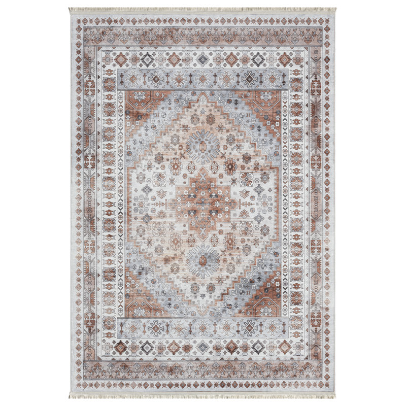Tapis rectangulaire Daibhidh avec envers antidérapant, Rectangle 7 pi 11 po x 10 pi