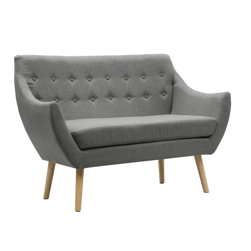 Folmar Upholstered 53'' Loveseat, Gray