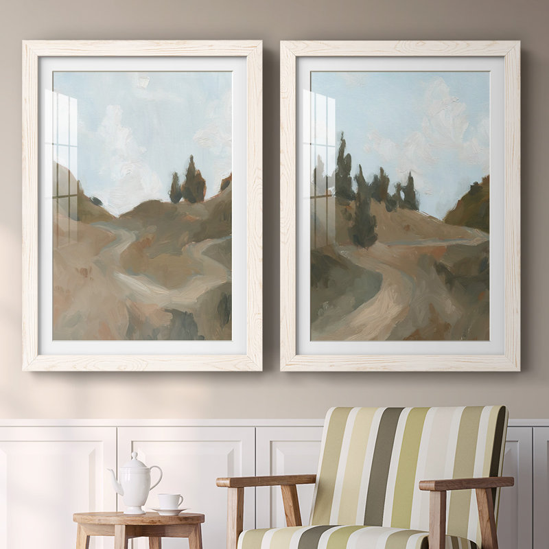 " West Fork Hiking Trail III " 2 - Pieces Painting Print, White, 27.5" H x 75" W x 1.5" D