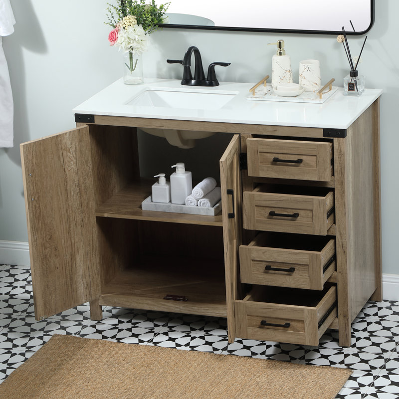 Ensemble de meuble-lavabo simple 42 po Grant, Chêne naturel