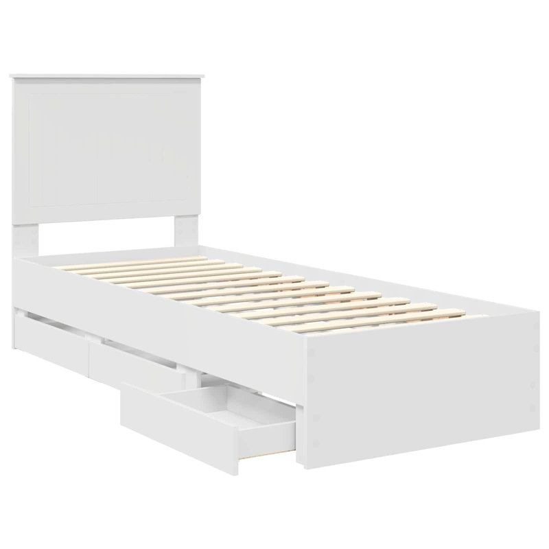 Bed Frame, Small Single (2'6), White