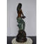 Statue en bronze de sirène tenant deux poissons de la collection Nifao - Taille: L 14 po x l 14 po x H 43 po.
