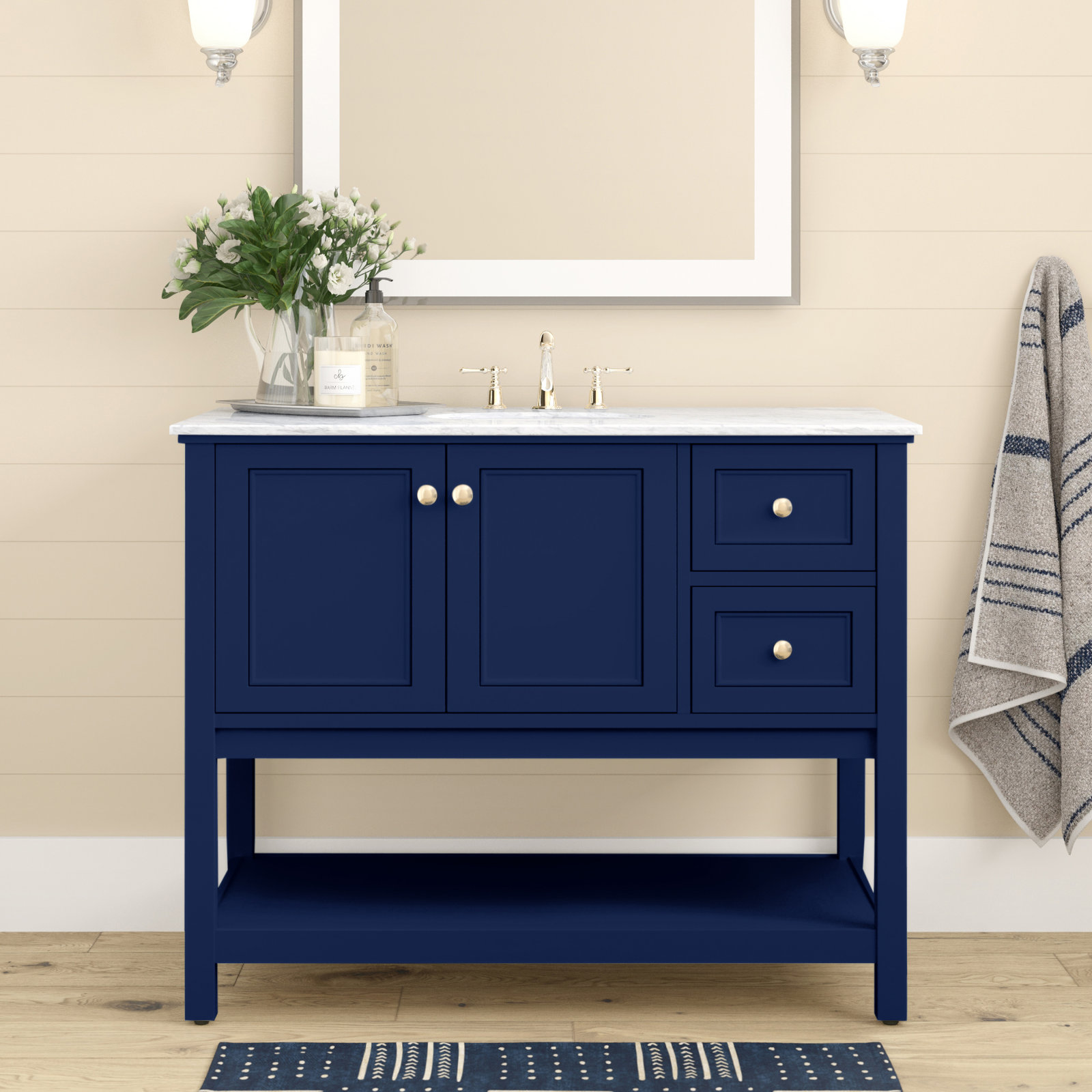 Bonsai 42'' Single Bathroom Vanity, Blue