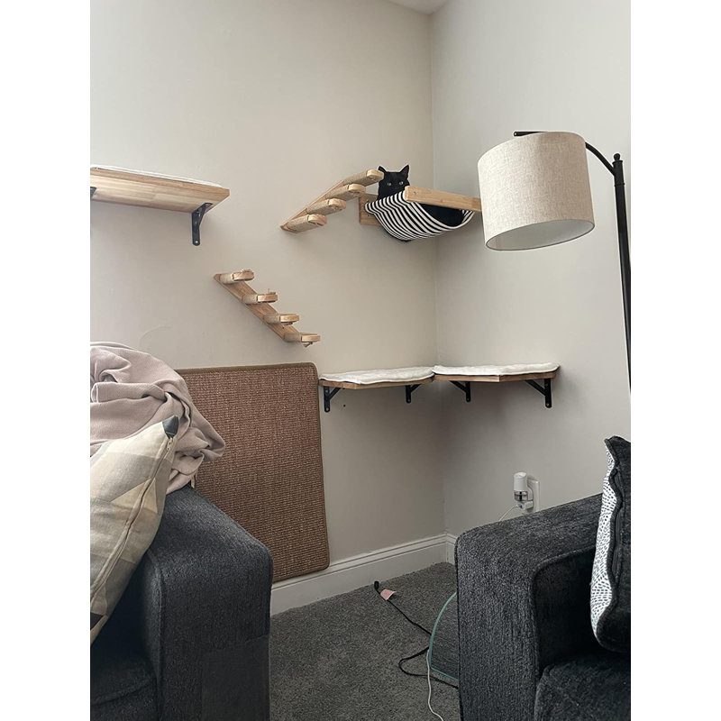 Cat Climbing Steps with Hammock Set