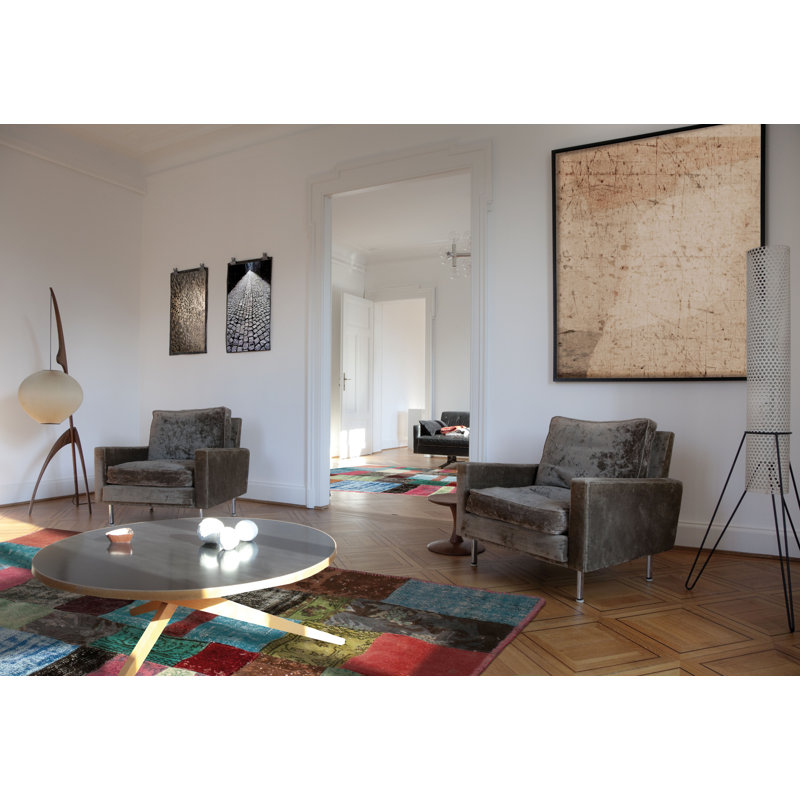 Peyton Abstract Wool Hand Woven Area Rug, Rectangle 140 x 200cm