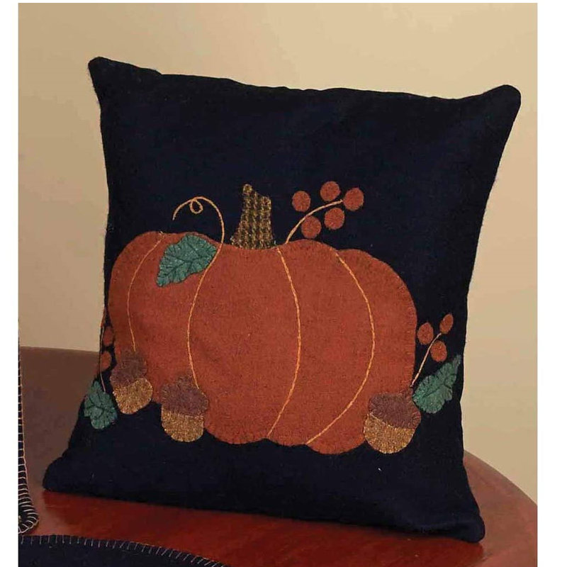 Wool Blend Reversible Throw Pillow