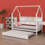 Lit House avec lit gigogne, lit pour enfant avec tablette