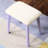 Wood Vanity And Matching Stool, Purple - Contemporary Look With Round Mirror, 15.75"D Table Top, Space Design Dressing Stool Modern Style, 17.52"H 31.74"W X 16.97"D 52.83"H Overall Dimension-1571547870
