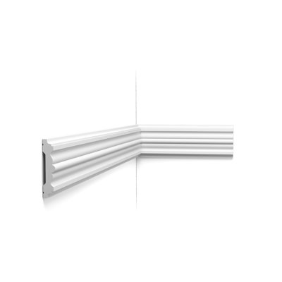 3/4 in D x 3-3/4 in W x 78-3/4 in L Primed White Plain Polyurethane Panel Moulding
