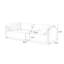 Coussin blanc modulaire 100% polyester-414678884