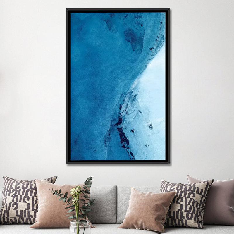 « incurrent iii », reproduction d’impression sur toile tendue, H 26 po x l 18 po x P 1,5 po, Toile avec cadre noir