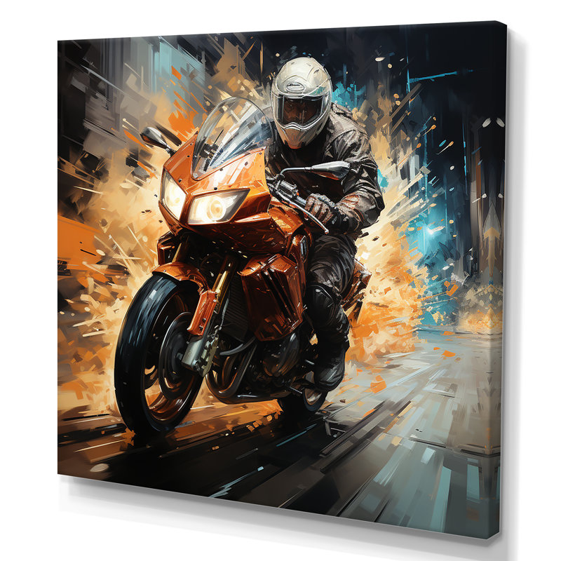 Thrill Of The Ride - Moto, Toile tendue, H 24 po x l 24 po