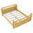 Full Bed With Rails - Low To Floor, Natural Wood, Design, Safe For , Can Be Used As Daybed, Adjustable Rails, Modern And Elegant Design Size Wood Finish, Side Removed, Ideal Little ,