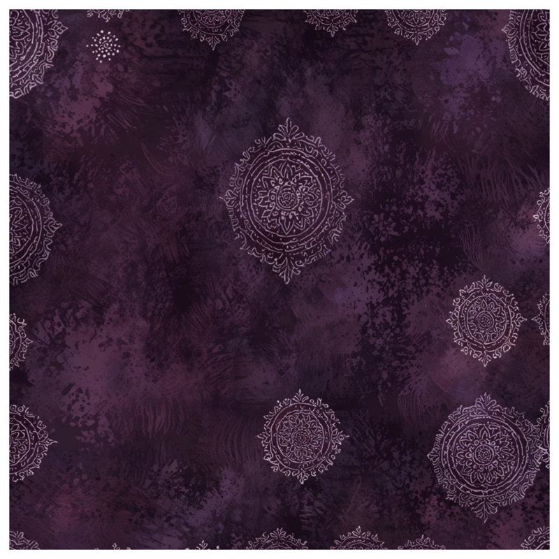 Couvertures mauves à motif ornemental, 50in W x 60in H