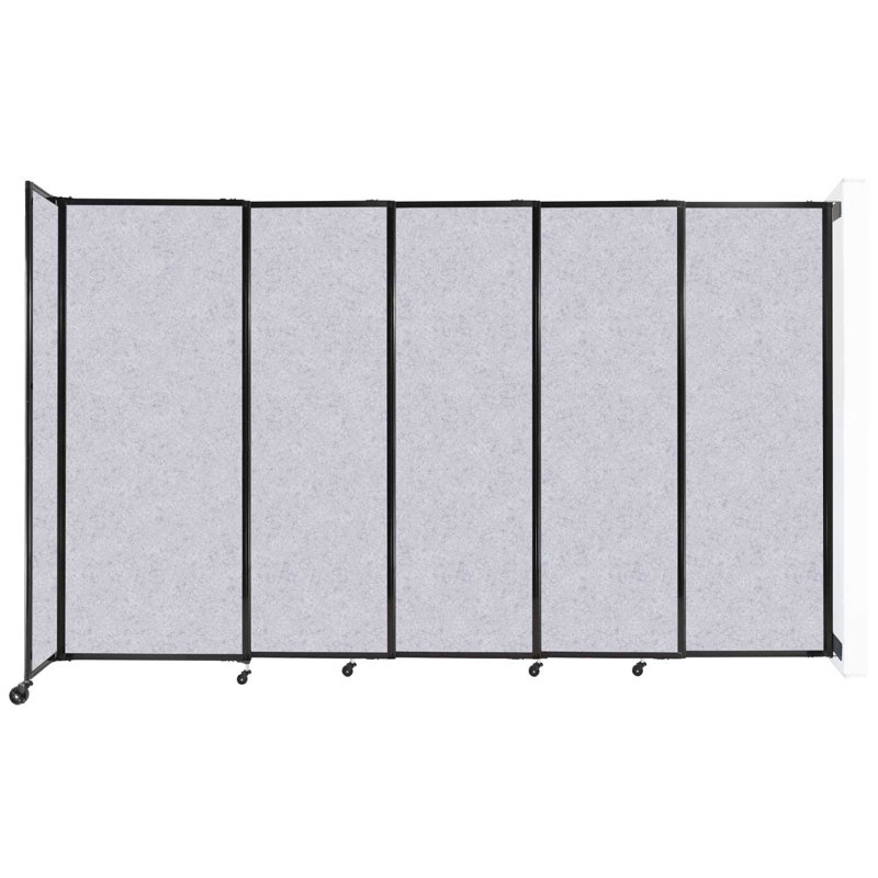Cloison portative Soundsorb, 82" H x 135" W x 26" D, Gris marbre