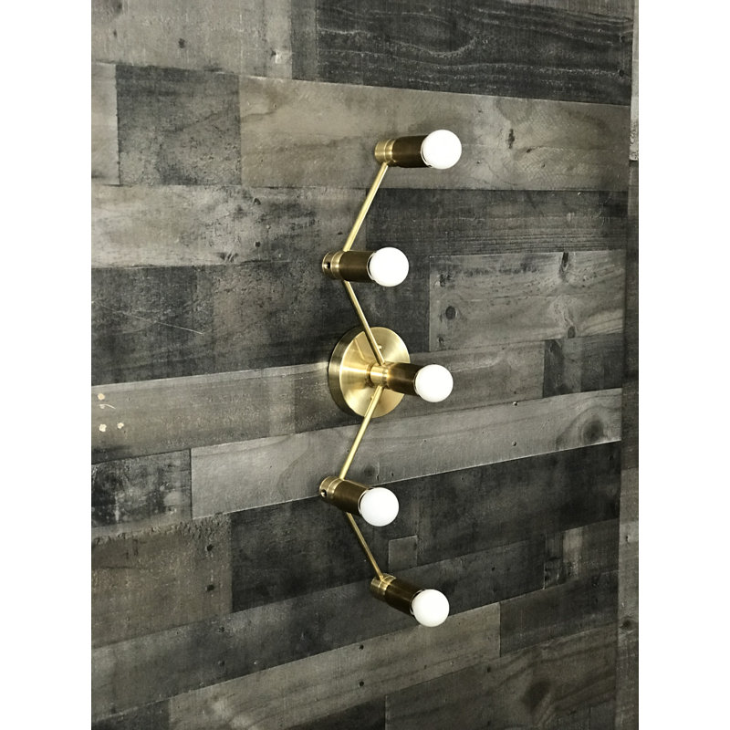 Meera Armed Sconce, Raw Brass