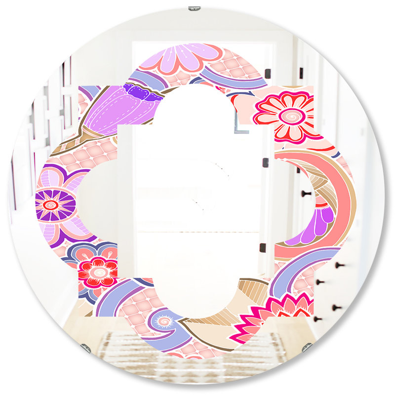 Miroir mural éclectique Quatrefoil, H 31,5 po x l po
