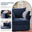 Fauteuil surdimensionné en chenille de qualité supérieure l 36 po avec coussin décoratif et coussins amovibles Merchelle-897701470-882055577