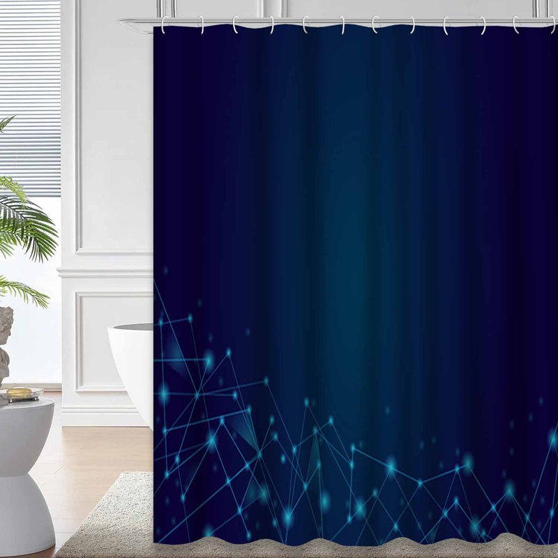 Rideau de douche à 12 crochets Creative, L 72 po x l 78 po
