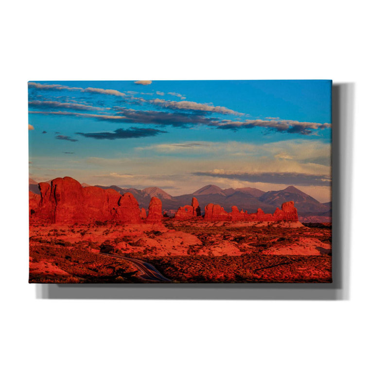 Foundry Select Glowing Rock Towers At Sunset On Canvas by Bill Sherrell ...