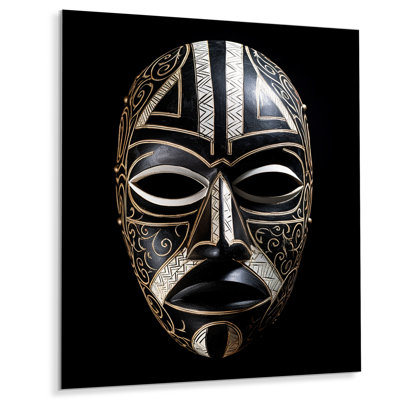 Ethnical Traditional African Mask X - Tribal africain, impressions d'art mural en métal