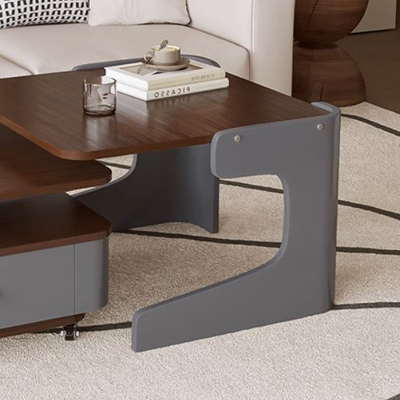 Table basse de couleur contrastante, Gris, H 16,53 po x L 23,62 po x l 23,62 po