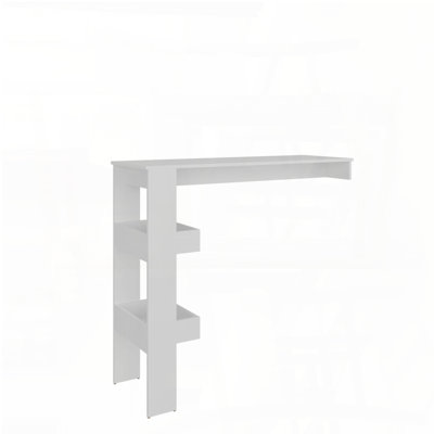 Modern Bar Table with Storage Shelf