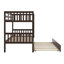  Lit superposé simple au-dessus de simple en bois d'hévéa avec lit gigogne Kamorian, convertible en 2 lits-981332683