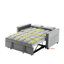 Velours moderne gris avec canapé-lit et coussins convertibles inclinables 3 en 1