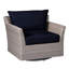 Outdoor Club Glider Wicker Chair with Cushions-38590506-63361262-70150068