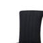 Ensemble de 2 chaises d'appoint Hols Parson, tissu noir, base en acier argenté-130623953-130623956
