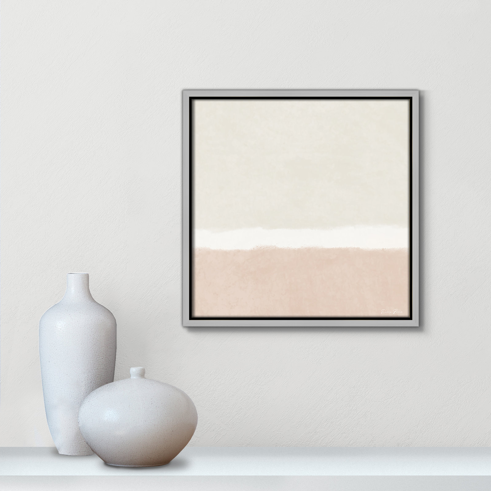 Willadeene "Slate I" Print, 13.5" H x 13.5" W, Silver Framed