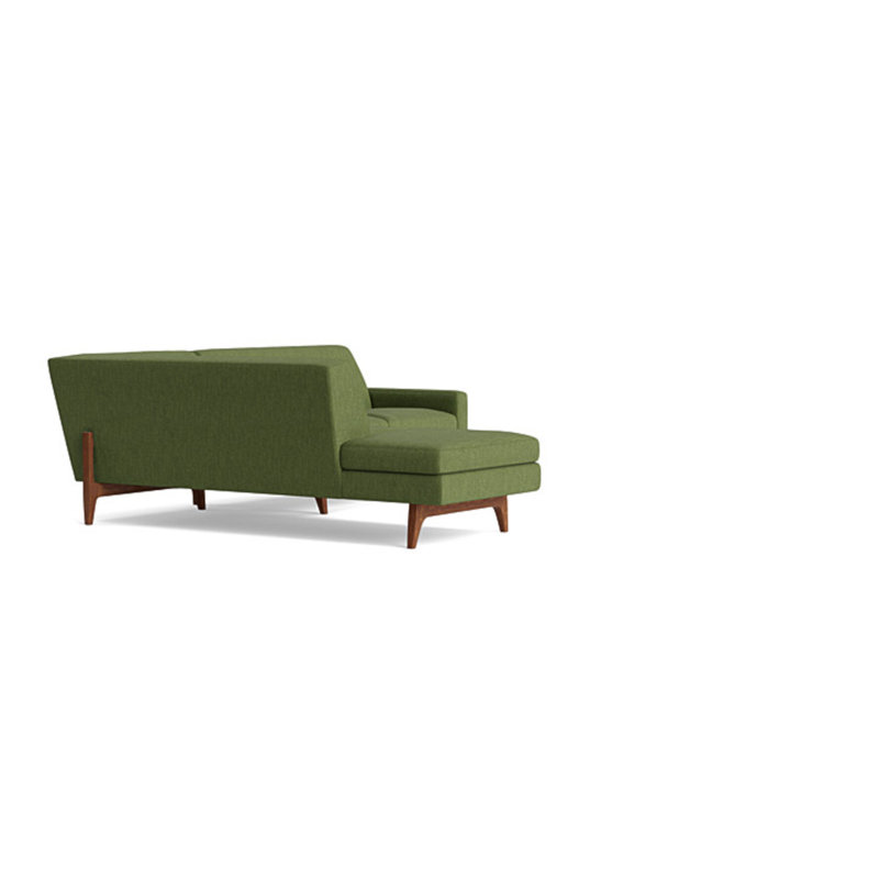 Tyler Sectional With Bumper (95" X 95"), Performance Weave - Basil, Left Hand Facing